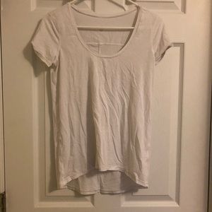 lululemon white scoop-neck tee